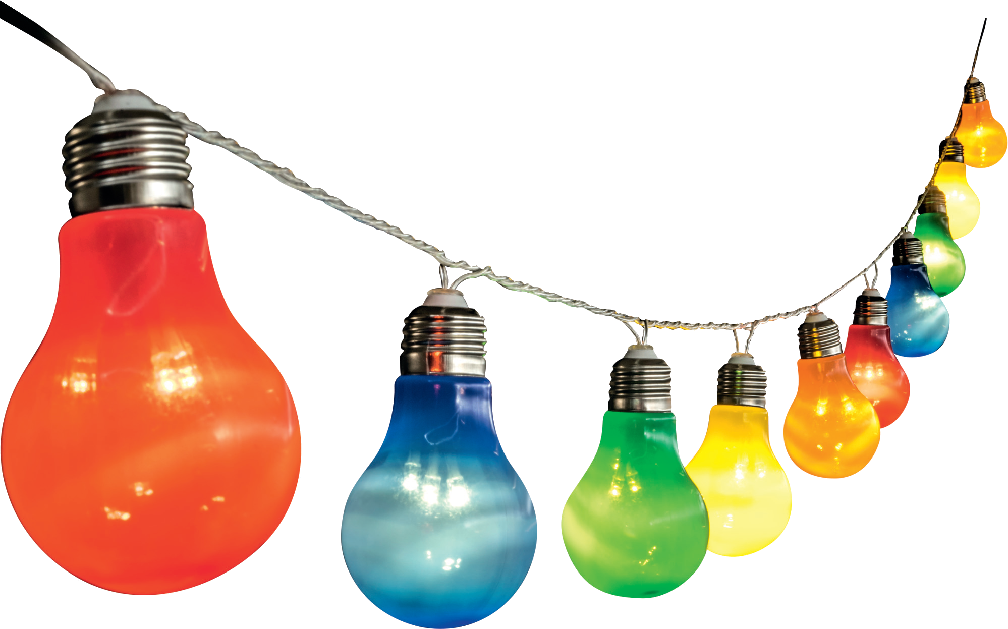 CHRISTMAS LIGHT LP 10/M LED Villanykörte fényfüzér, színes