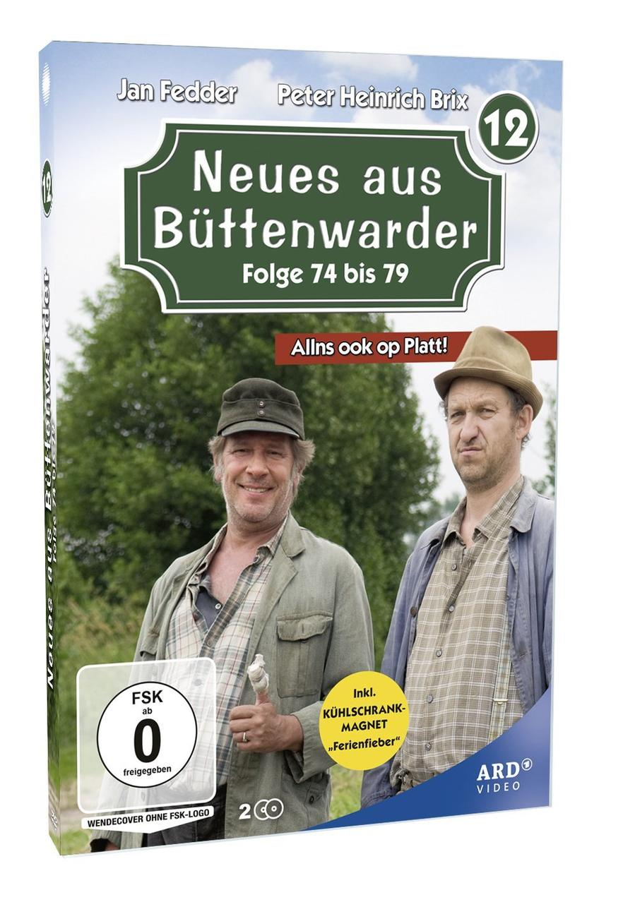 DVD-Cover von 'Neues aus Büttenwarder' mit zwei Männern vor ländlichem Hintergrund.
