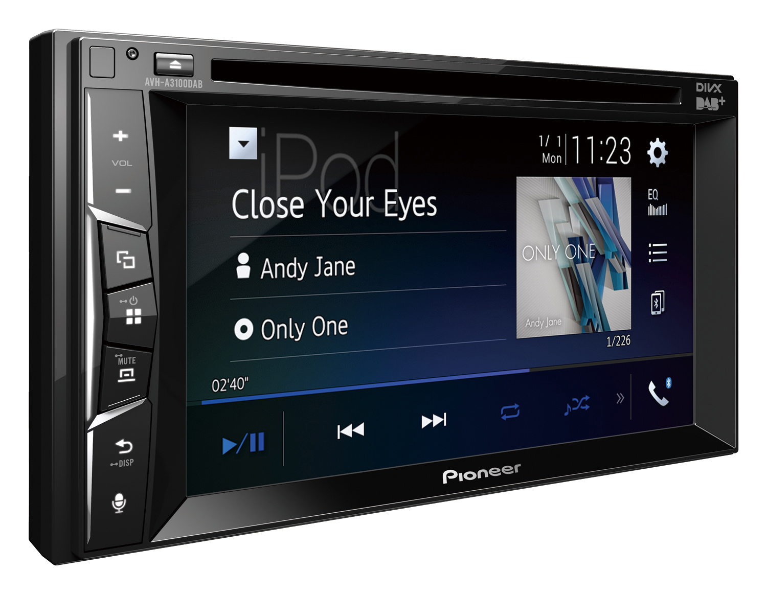 PIONEER AVH-A3100 DAB Moniceiver 2 DIN (Doppel-DIN), 50 Watt