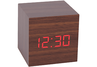 ITOTAL XL0029B LED-es fa ébresztőóra dátum és idő kijelzéssel, barna, 6x6cm