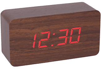 ITOTAL XL0030B LED-es fa ébresztőóra dátum és idő kijelzéssel, barna, 15x5,5x7cm