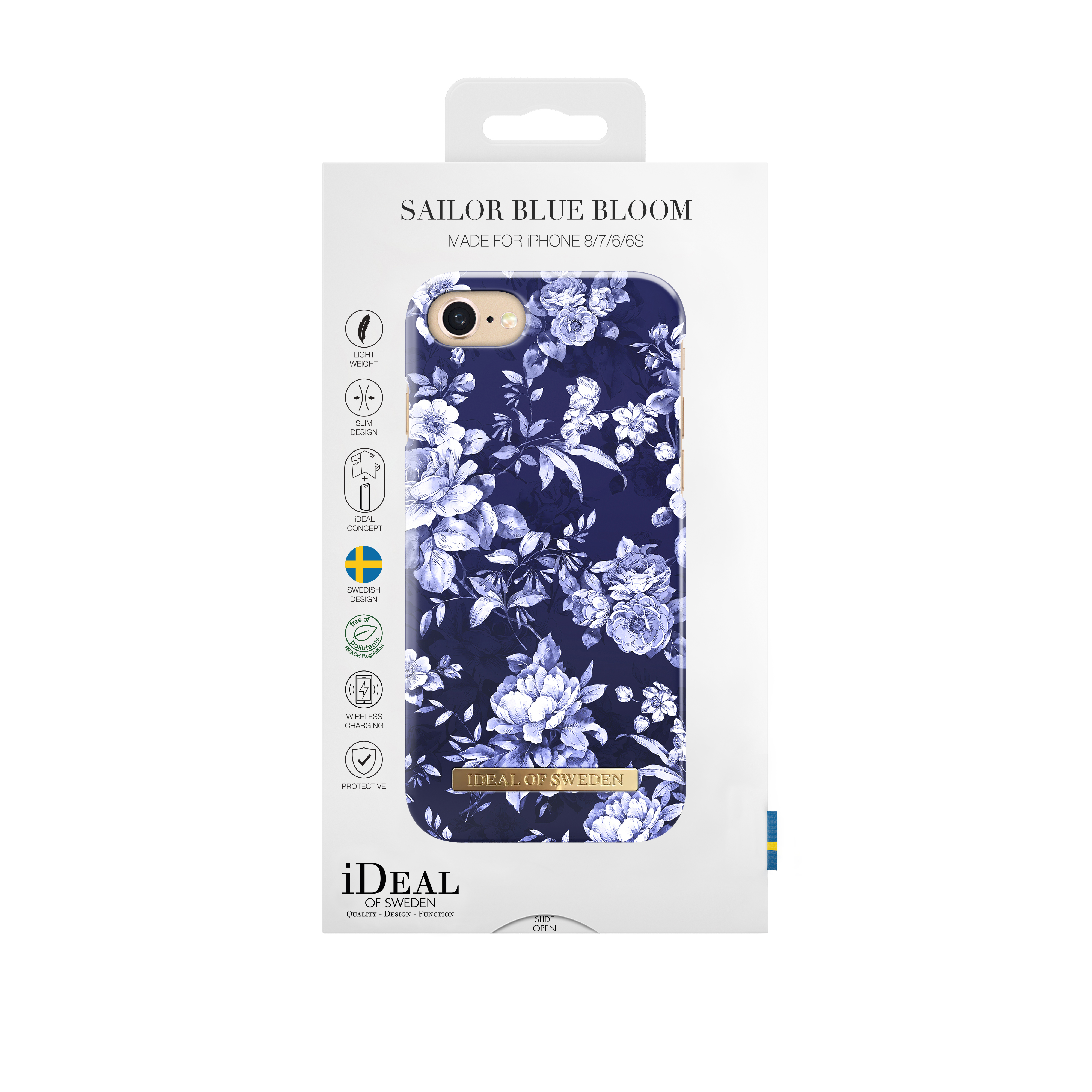 IDEAL OF iPhone Sailor Bloom, 7, Sailor Blue Backcover, Apple, Blue SWEDEN Bloom
