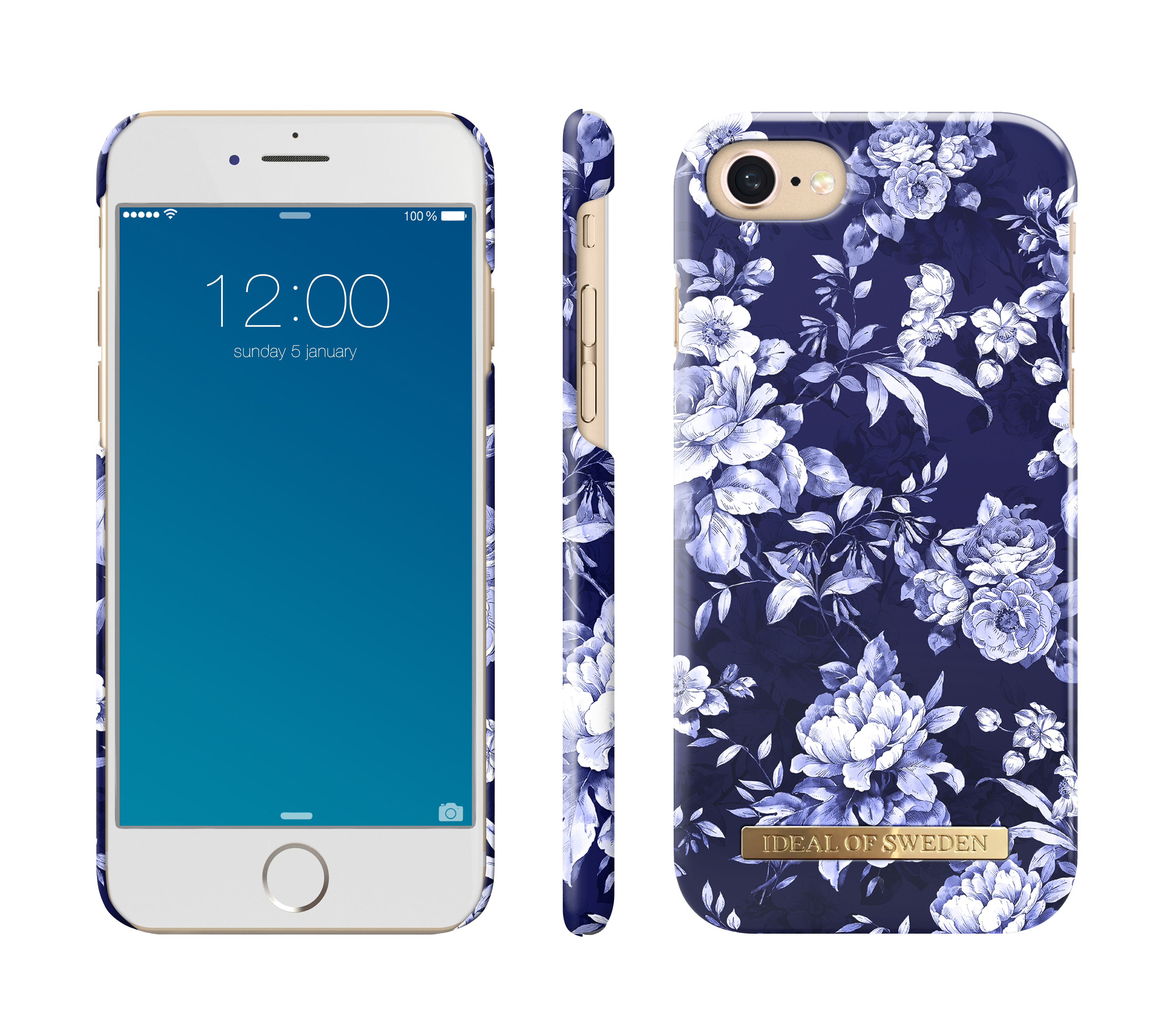 IDEAL OF SWEDEN Sailor Blue iPhone Blue Backcover, Bloom 7, Apple, Sailor Bloom