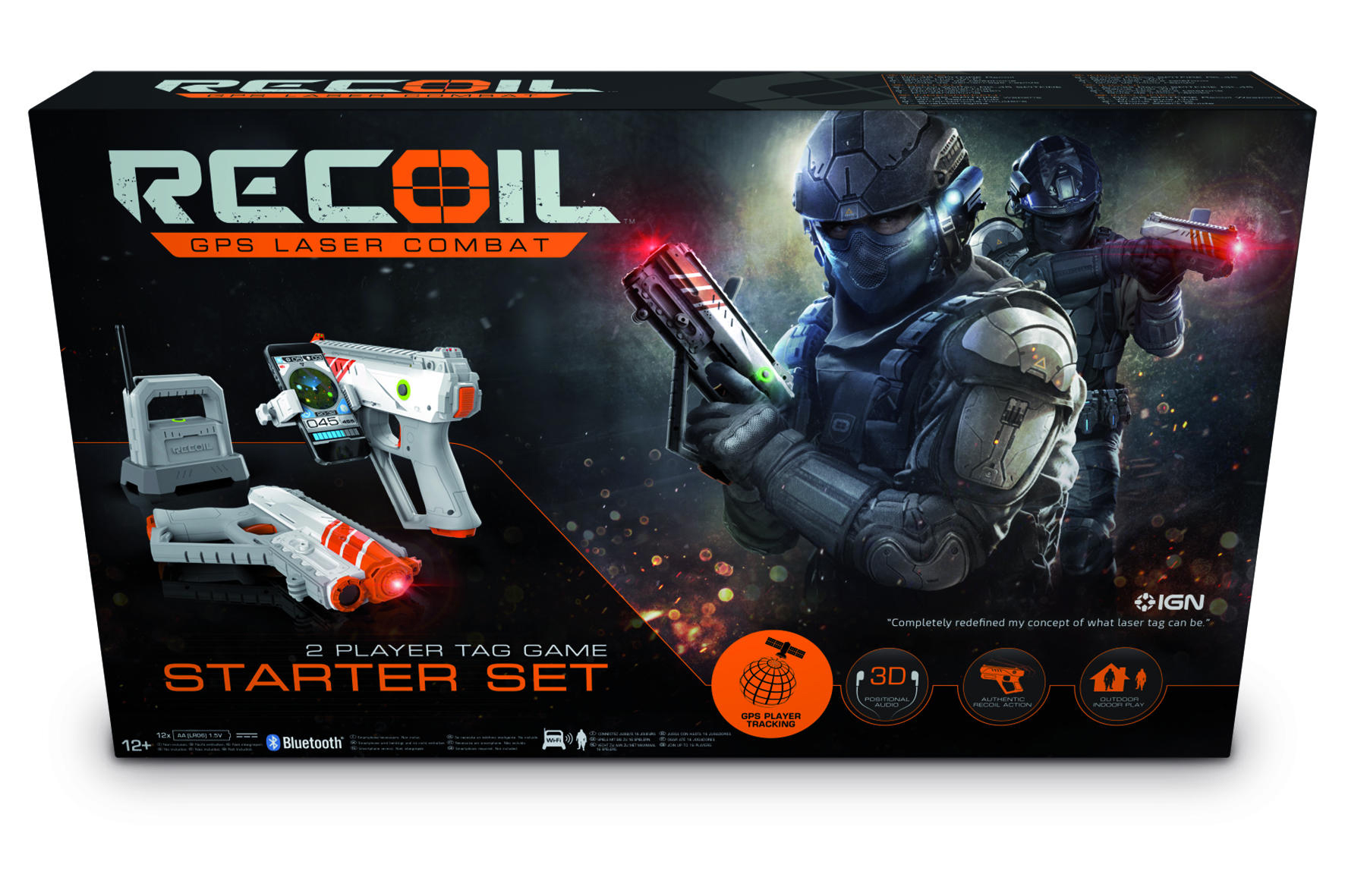 RECOIL Starter Set GPS Laser Combat Laserpistole Grau/Orange