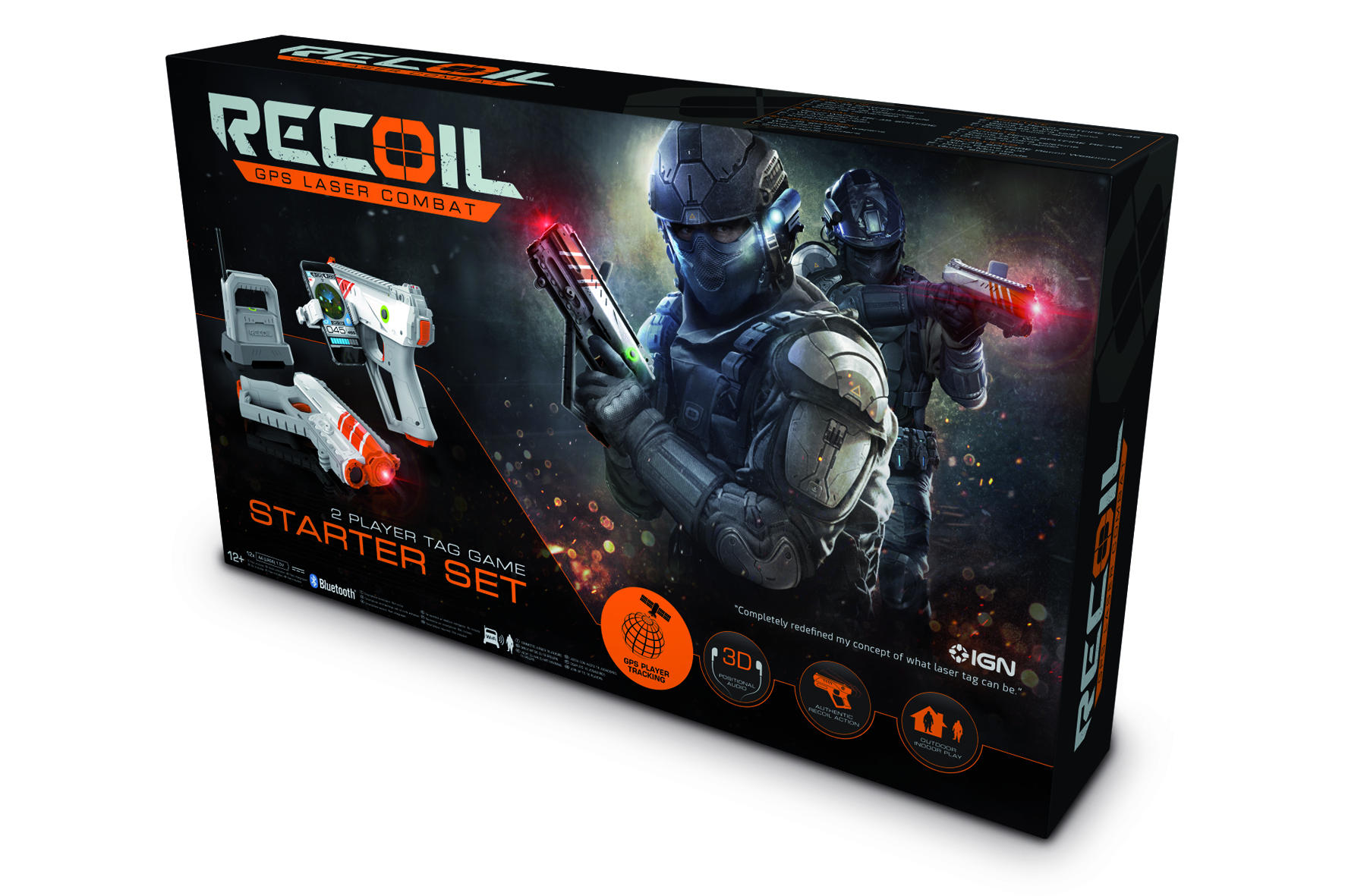 RECOIL Starter Set GPS Laser Combat Laserpistole Grau/Orange