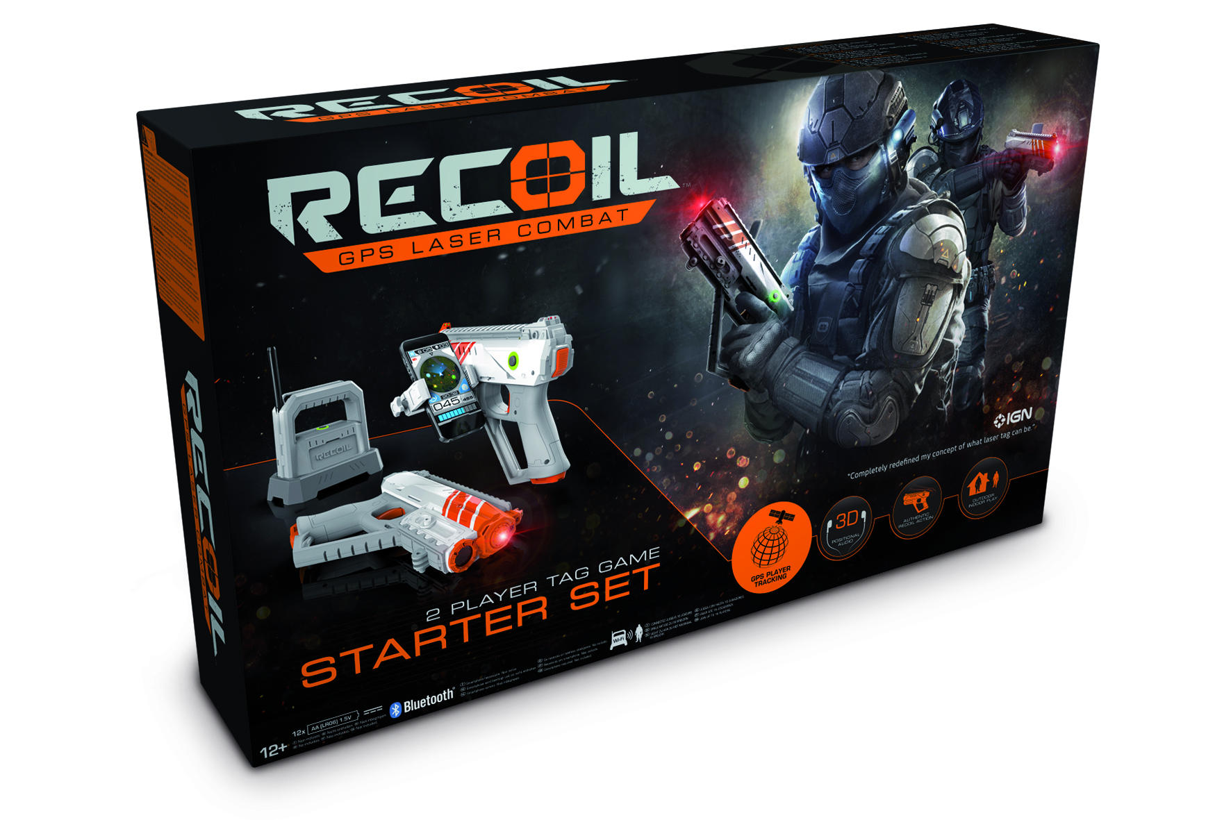 RECOIL Starter Set GPS Laser Combat Laserpistole Grau/Orange