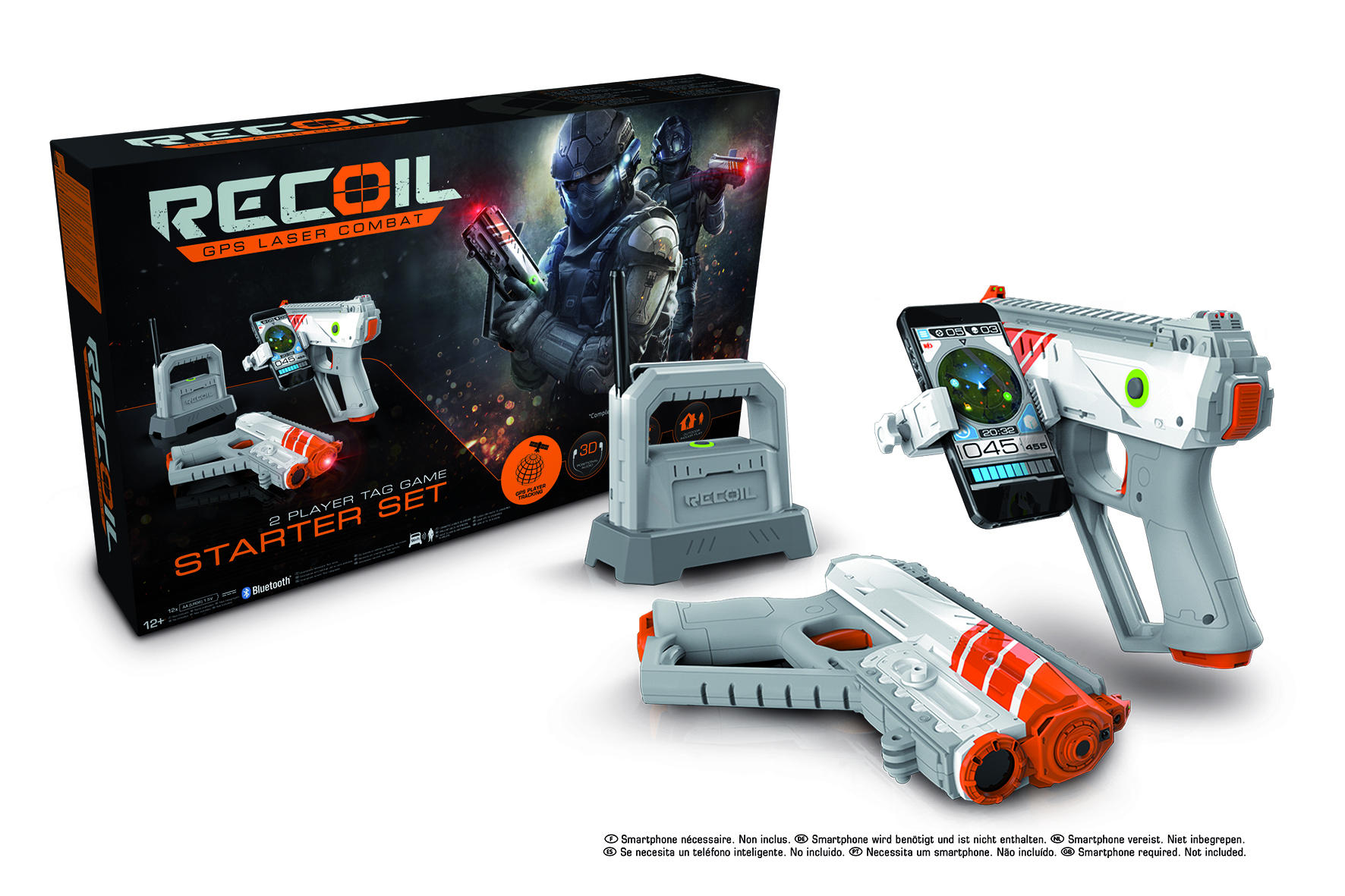 RECOIL Starter Set GPS Laser Combat Laserpistole Grau/Orange