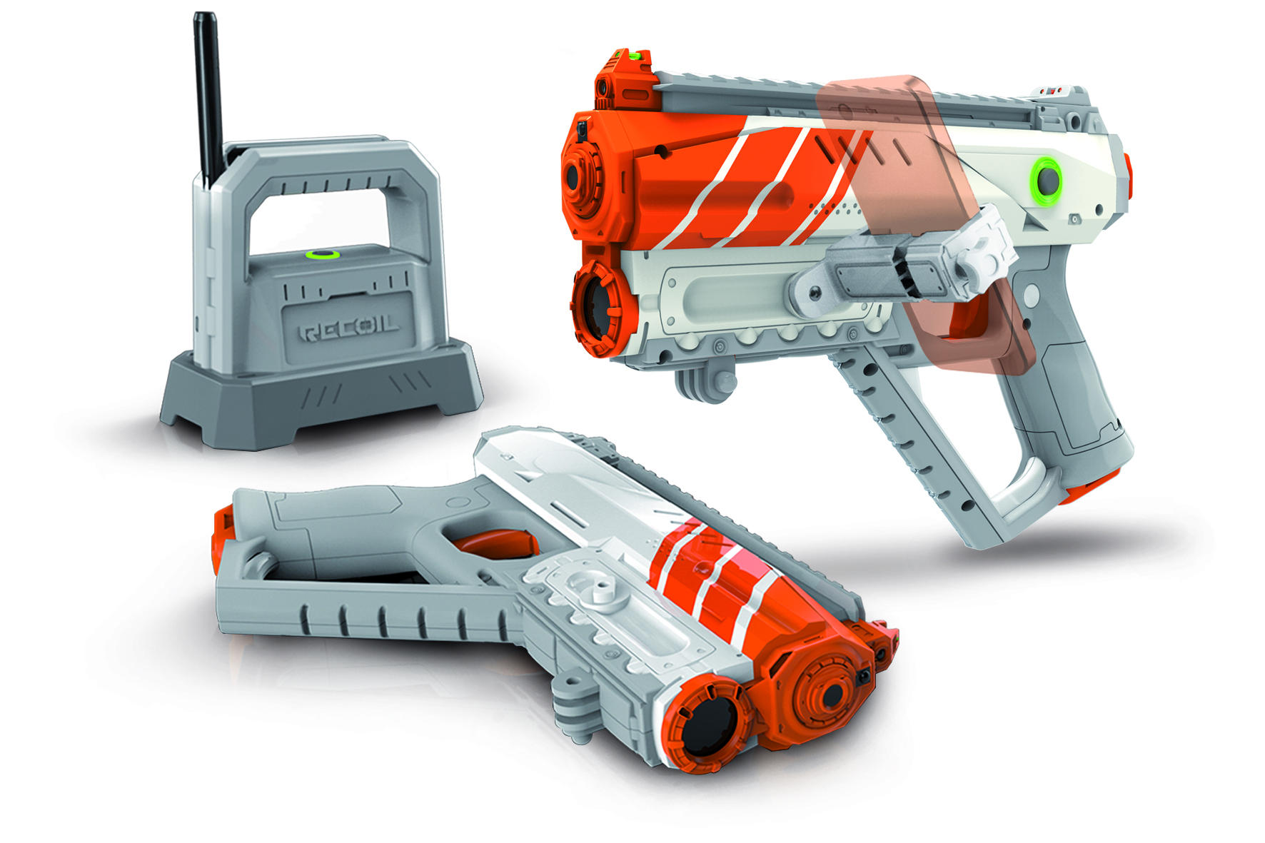 RECOIL Starter Set GPS Laser Combat Laserpistole Grau/Orange