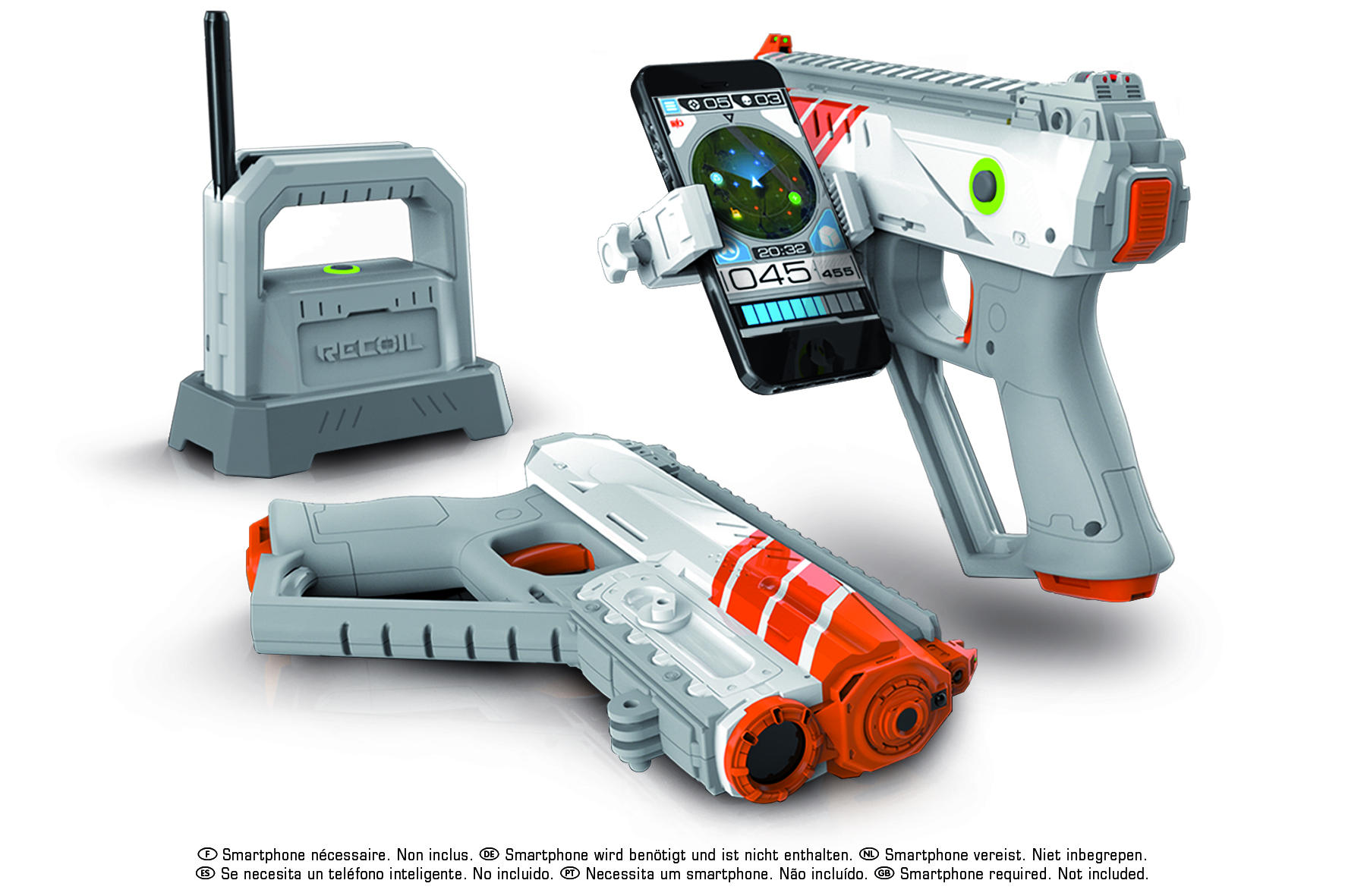 RECOIL Starter Set GPS Laser Combat Laserpistole Grau/Orange