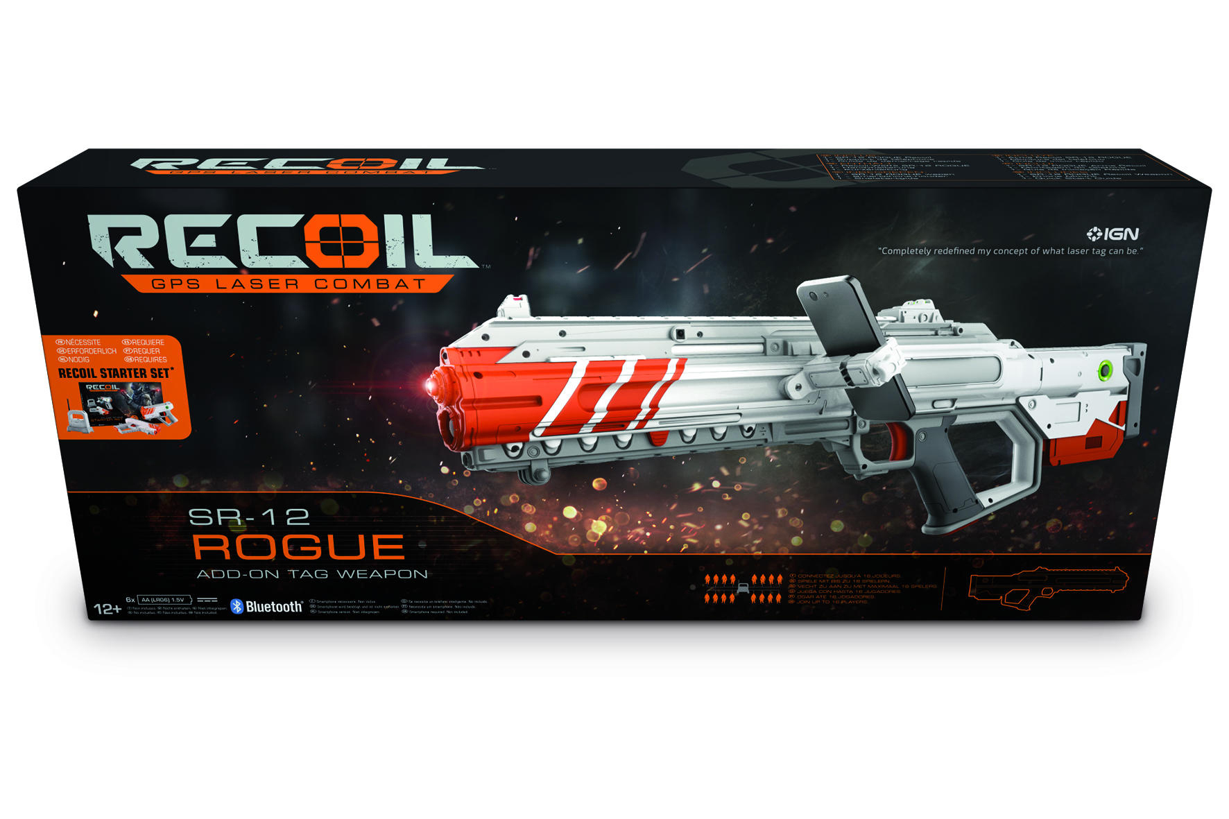RECOIL Rogue ADD-ON TAG Weapon Laserpistole Grau/Orange