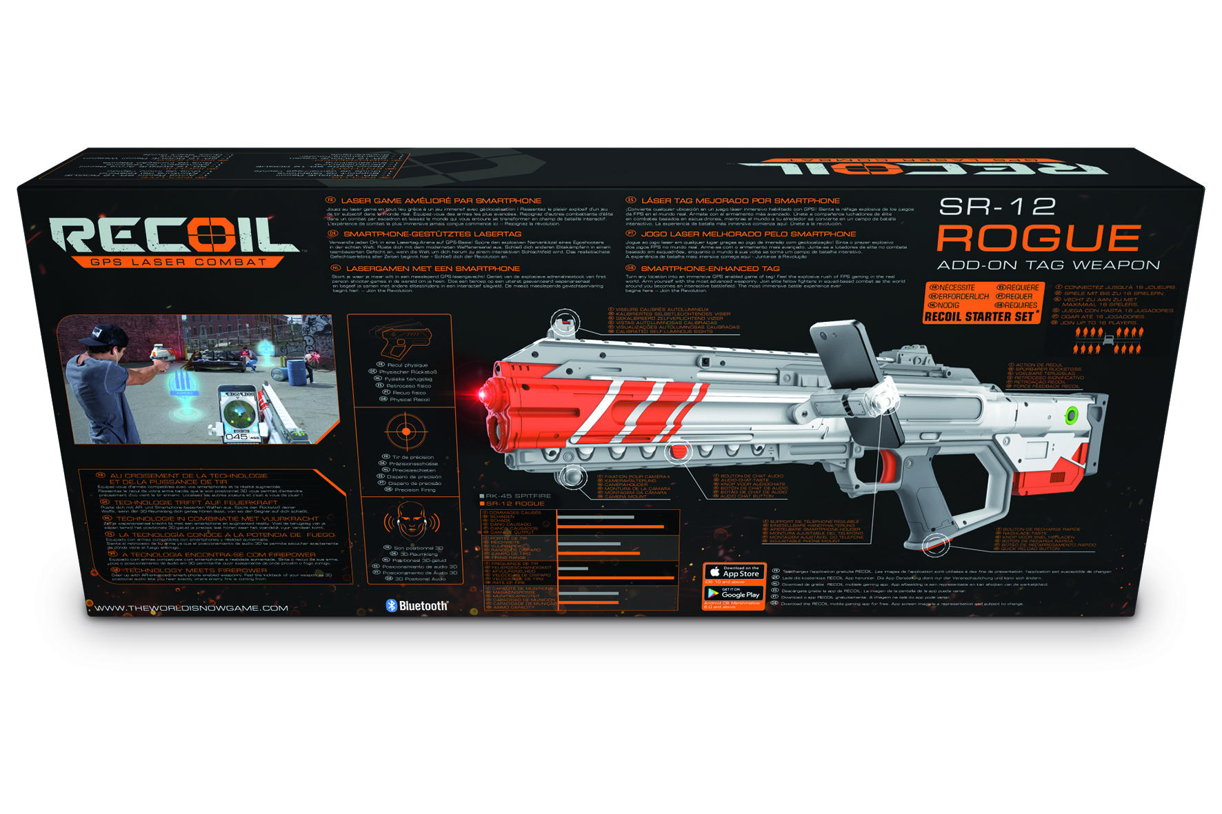 RECOIL Rogue ADD-ON TAG Weapon Laserpistole Grau/Orange