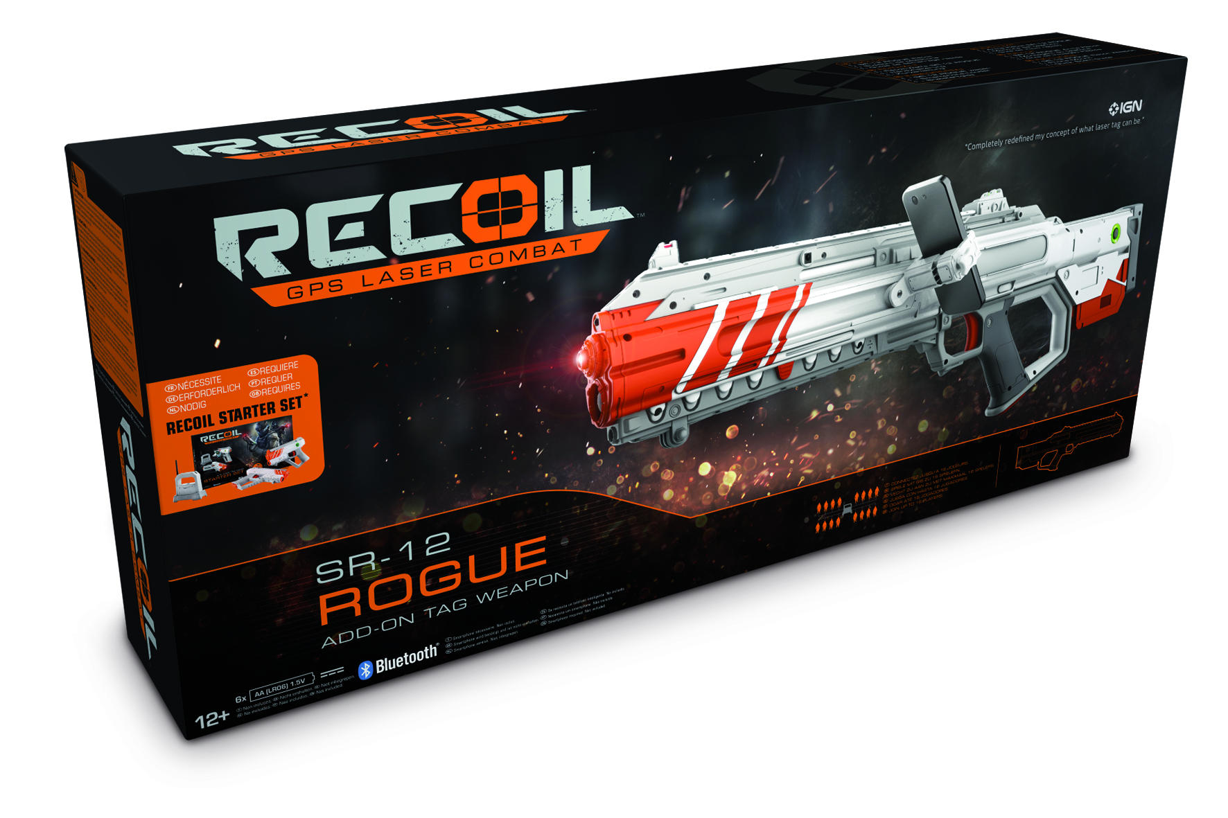 RECOIL Rogue ADD-ON TAG Weapon Laserpistole Grau/Orange