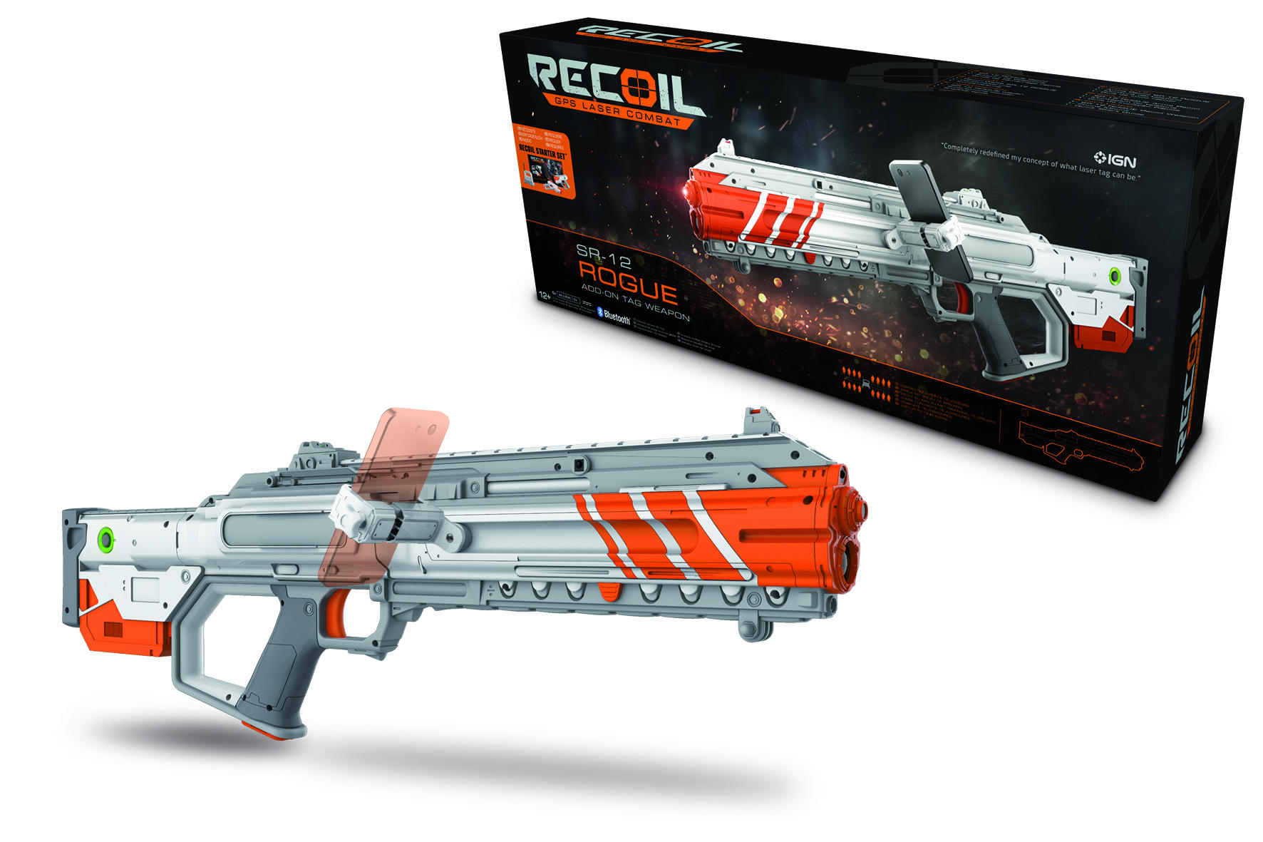 RECOIL Rogue ADD-ON TAG Weapon Laserpistole Grau/Orange
