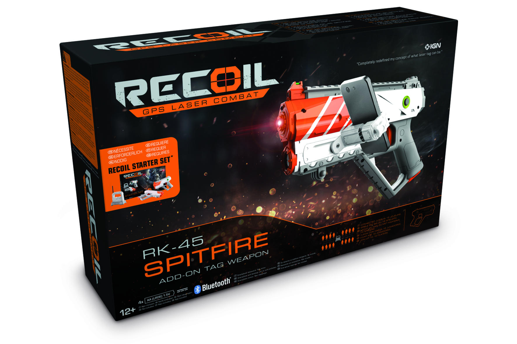 RECOIL Spitfire ADD-ON TAG Weapon Laserpistole Grau/Orange