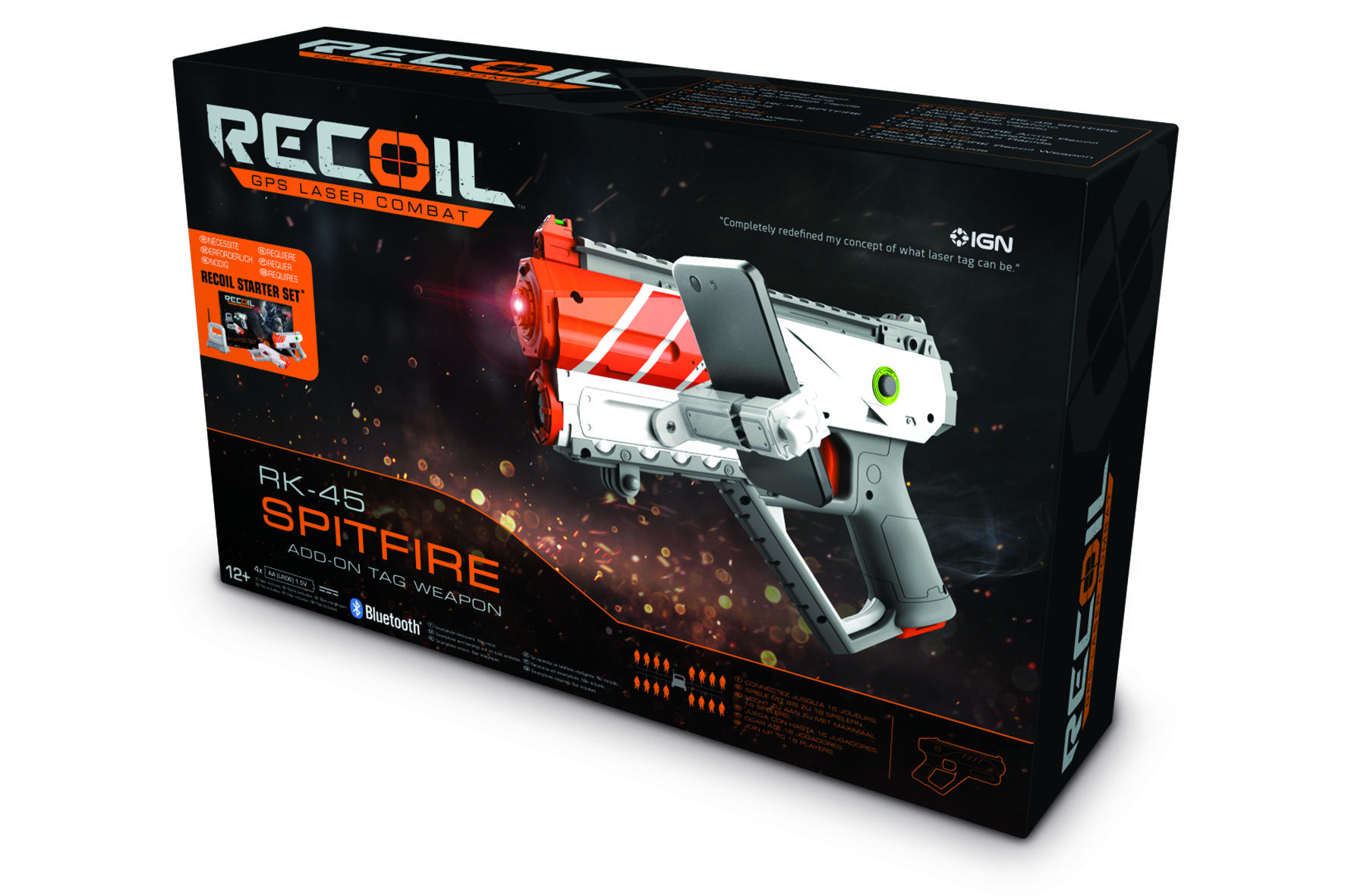 RECOIL Spitfire ADD-ON TAG Weapon Laserpistole Grau/Orange