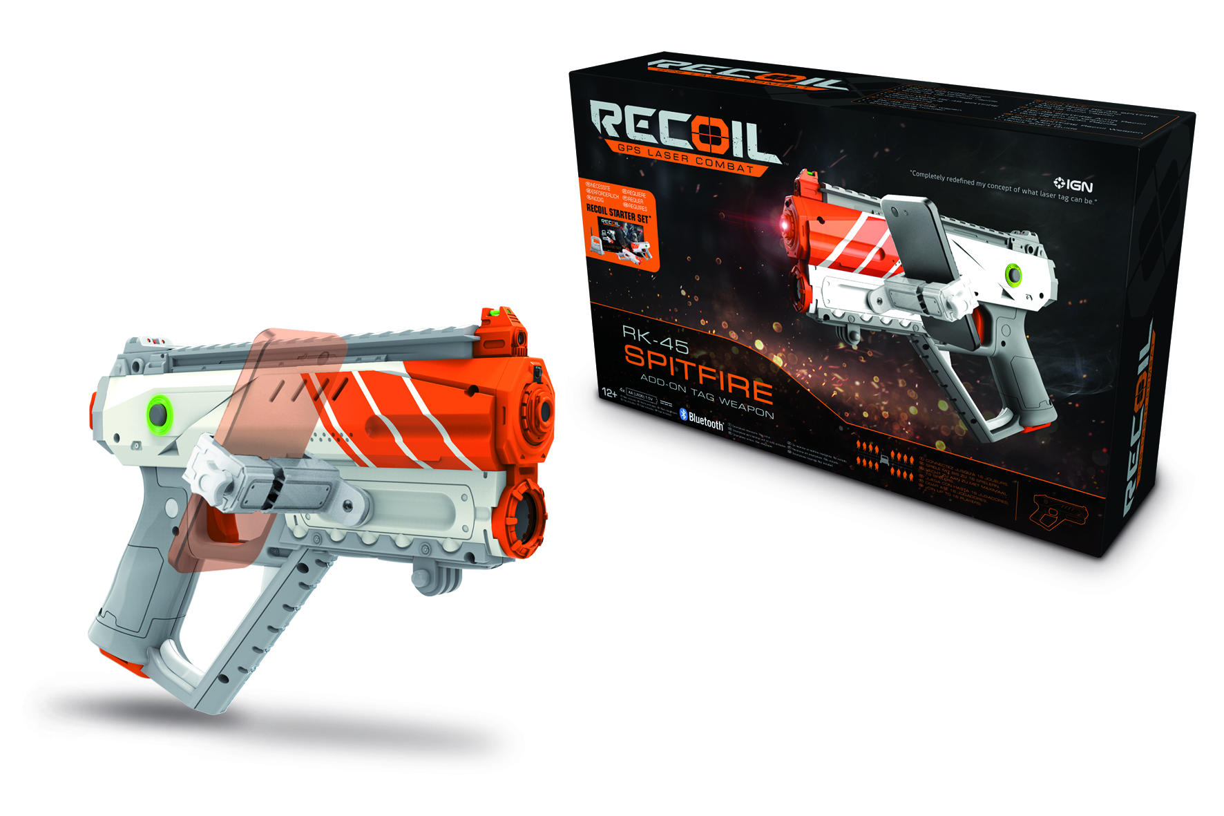 RECOIL Spitfire ADD-ON TAG Weapon Laserpistole Grau/Orange