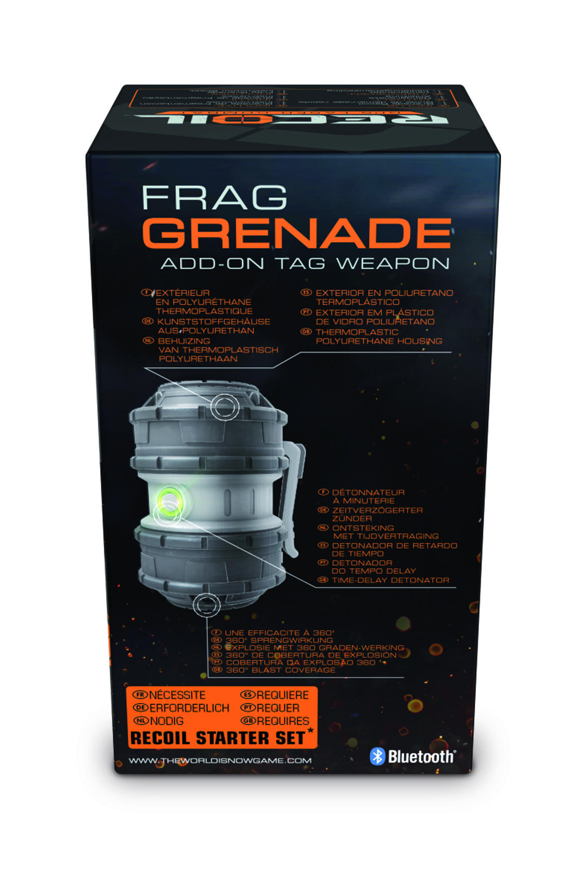 RECOIL Frag Grenade Zubehör für Laserpistole Grau/Schwarz