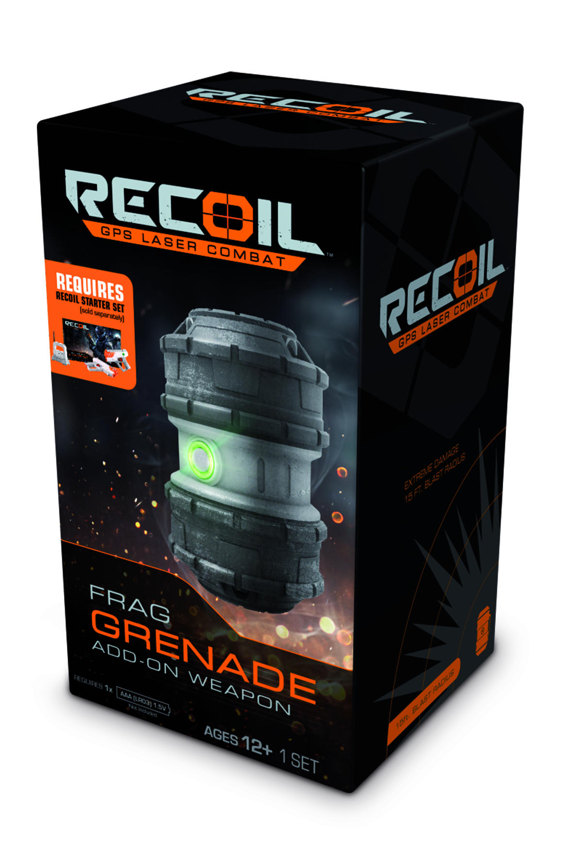 RECOIL Frag Grenade Zubehör für Laserpistole Grau/Schwarz
