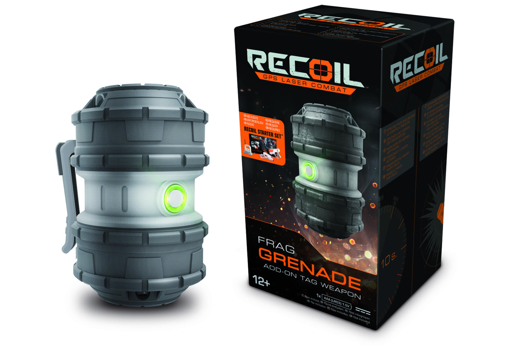 RECOIL Frag Grenade Zubehör für Laserpistole Grau/Schwarz