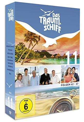 Eine DVD-Box der deutschen TV-Show Das Traumschiff. Das Cover zeigt Szenen aus der Show.