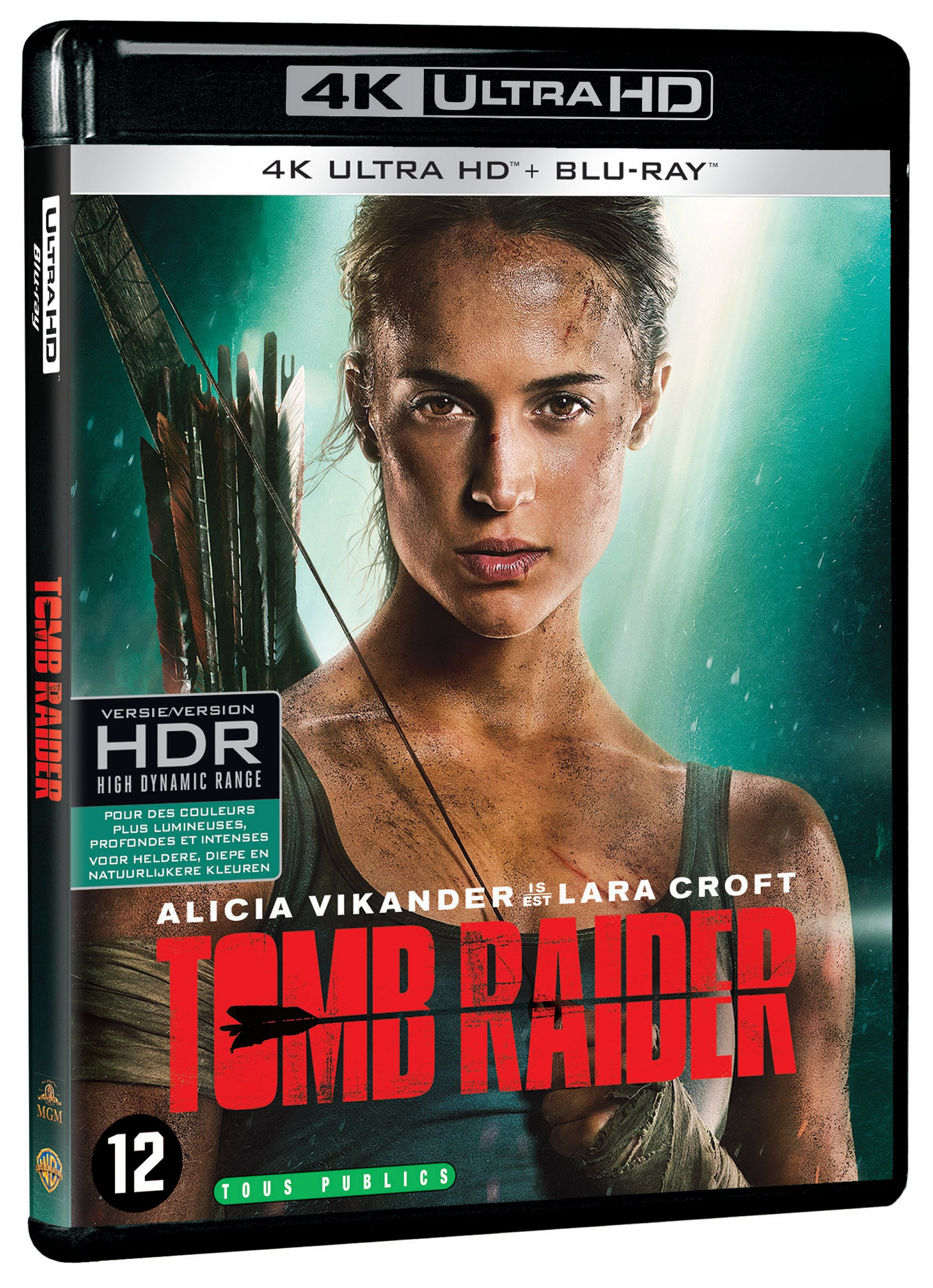 Couverture Blu-ray de Tomb Raider avec Alicia Vikander.