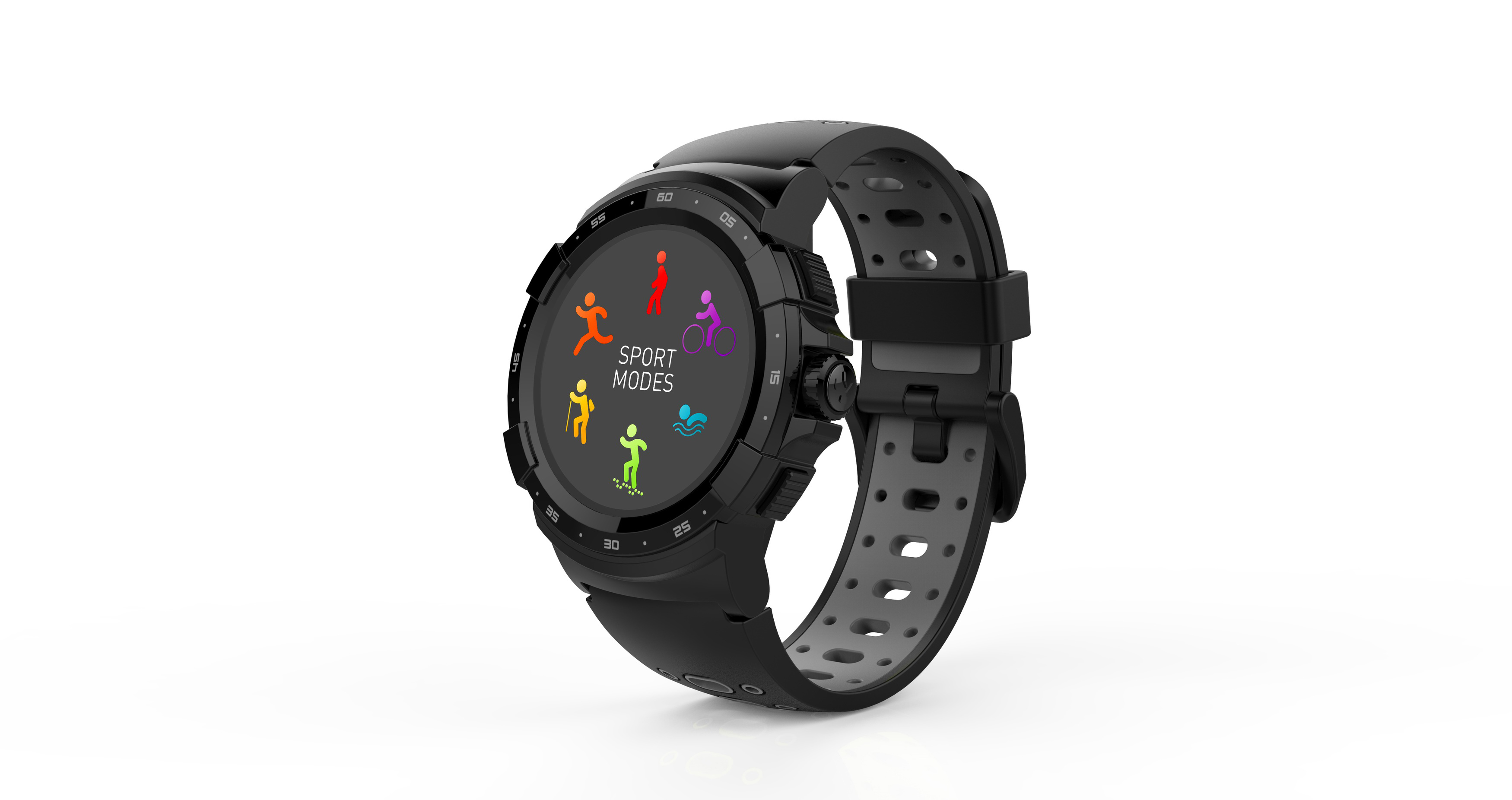 MYKRONOZ ZeSport 2 Smartwatch Metall Kunststoff, 212 mm, Schwarz/Grau