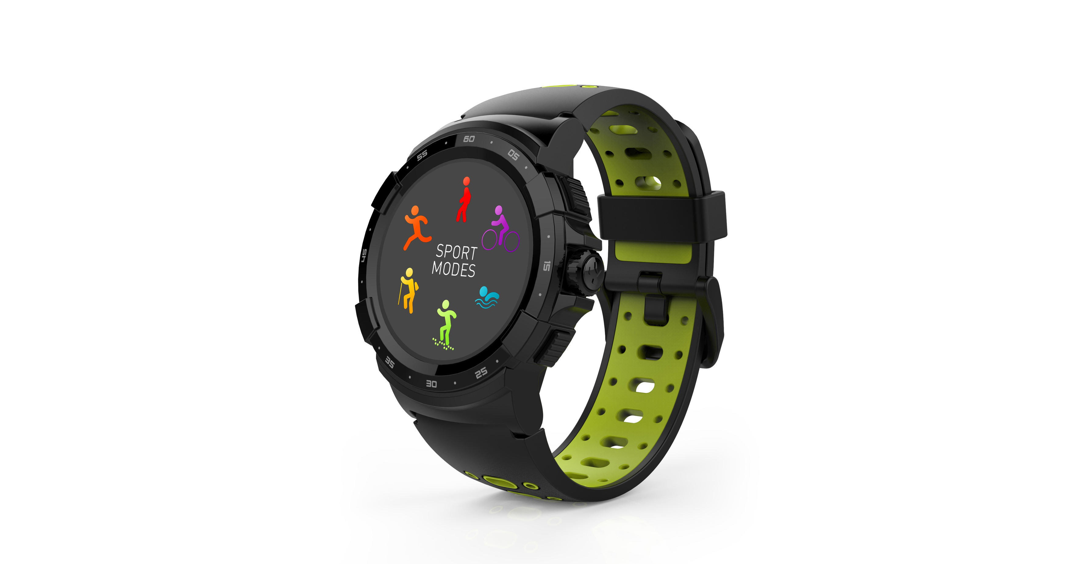 MYKRONOZ ZeSport 2 Smartwatch Metall Kunststoff, 212 mm, Schwarz/Gelb