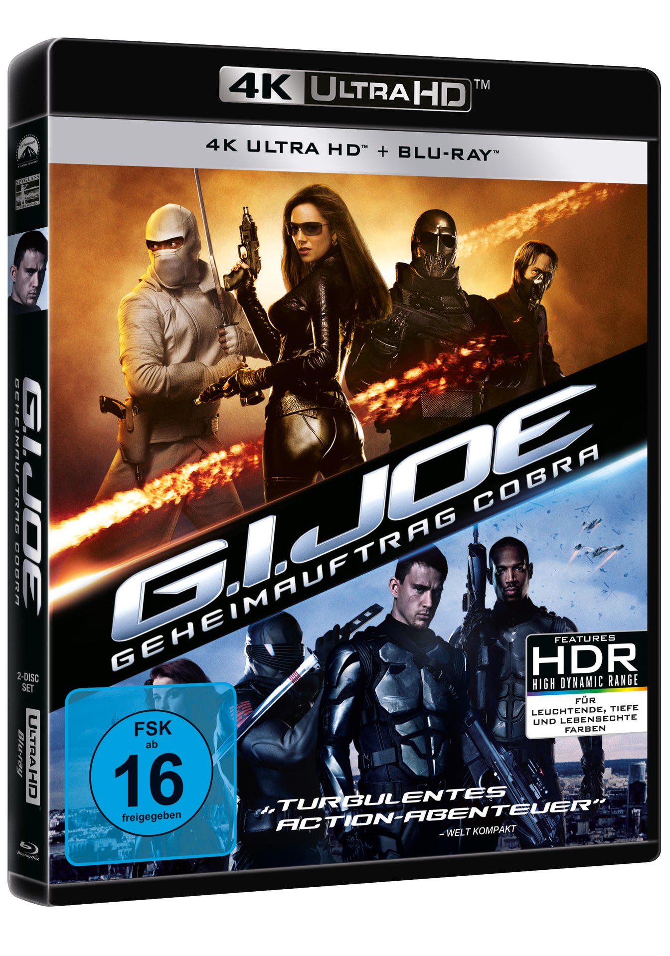 G.I. Joe: Retaliation Blu-ray-Cover. Actionfilm mit mehreren Charakteren.