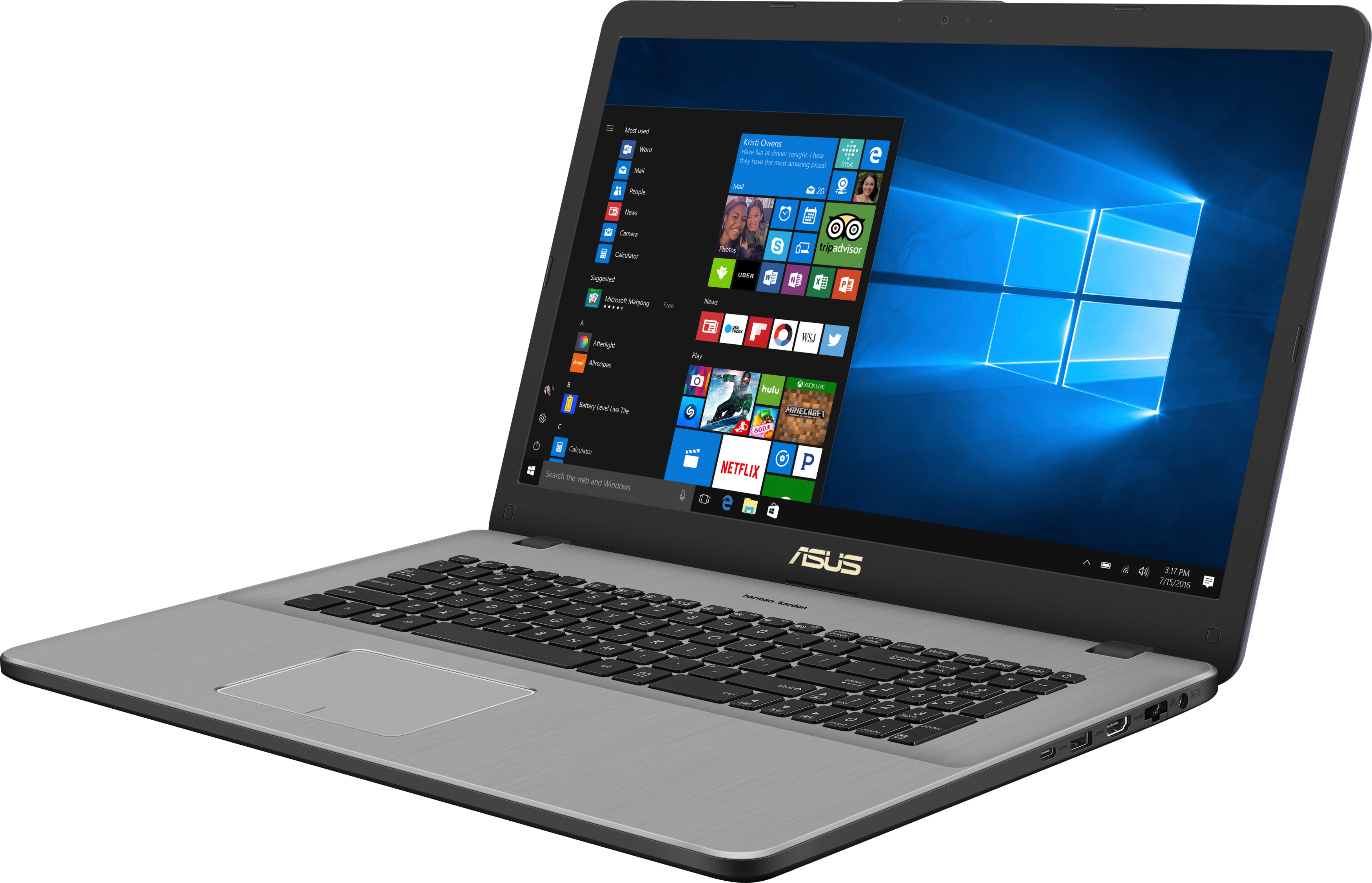 ASUS VivoBook Pro N705UN-GC080T - 17,3 Zoll - Intel® Core™ i7 i7-8550U - 16 GB - 1 TB - NVIDIA - Windows 10 (64 Bit)