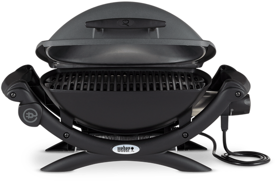 WEBER Elektrogrill Q 1400 in Dark Grey Elektrogrill, Grau (2200 Watt)