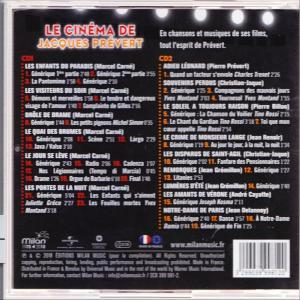 Achterkant van een cd-hoesje met Franse tekst, songlijsten en credits, en een barcode.
