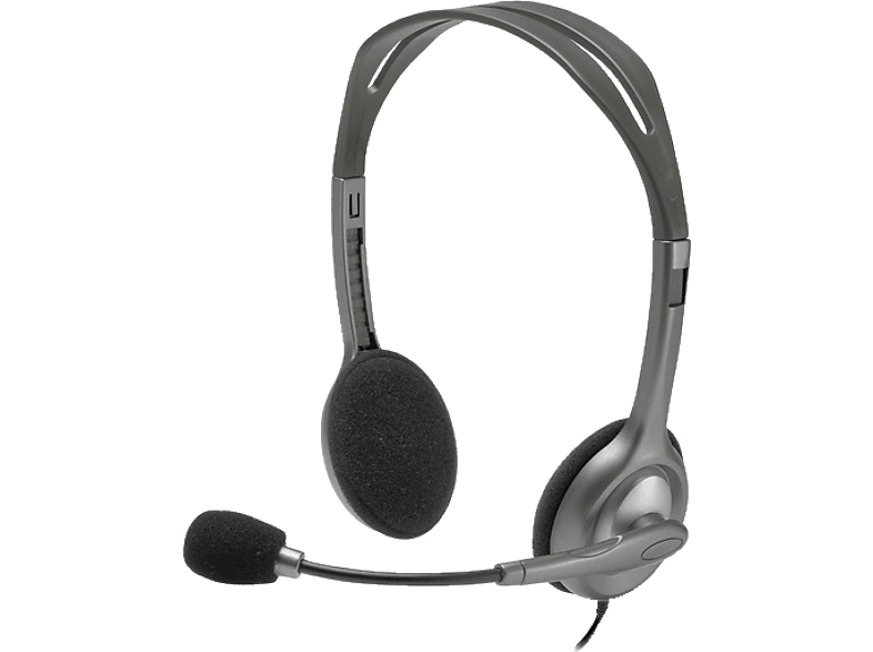 LOGITECH H111 - PC Headset (Kabelgebunden, Binaural, On-ear, Grau)