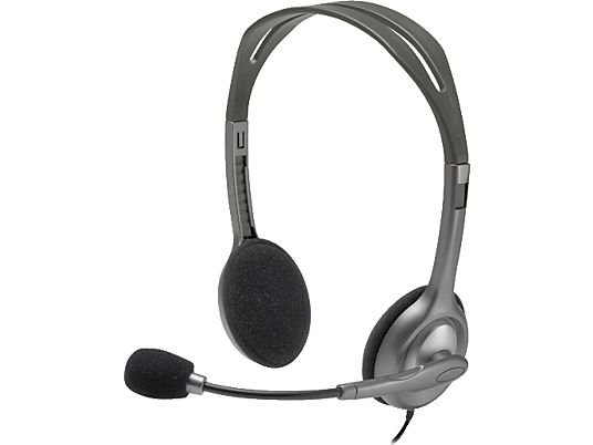 LOGITECH H111 - Cuffie con microfono (Wired, Binaurale, On-ear, Grigio)