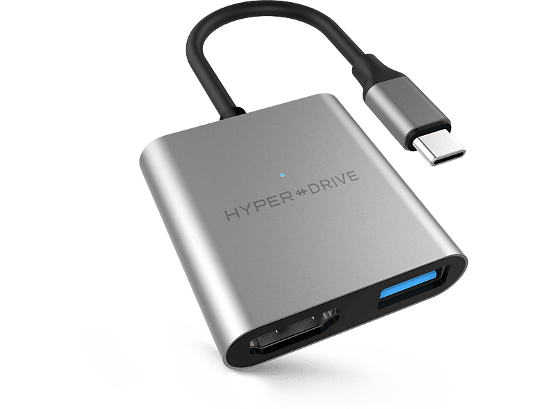 HYPER Hub USB-C 3-in-1 met 4K HDMI Grijs (HD259A-GRAY)