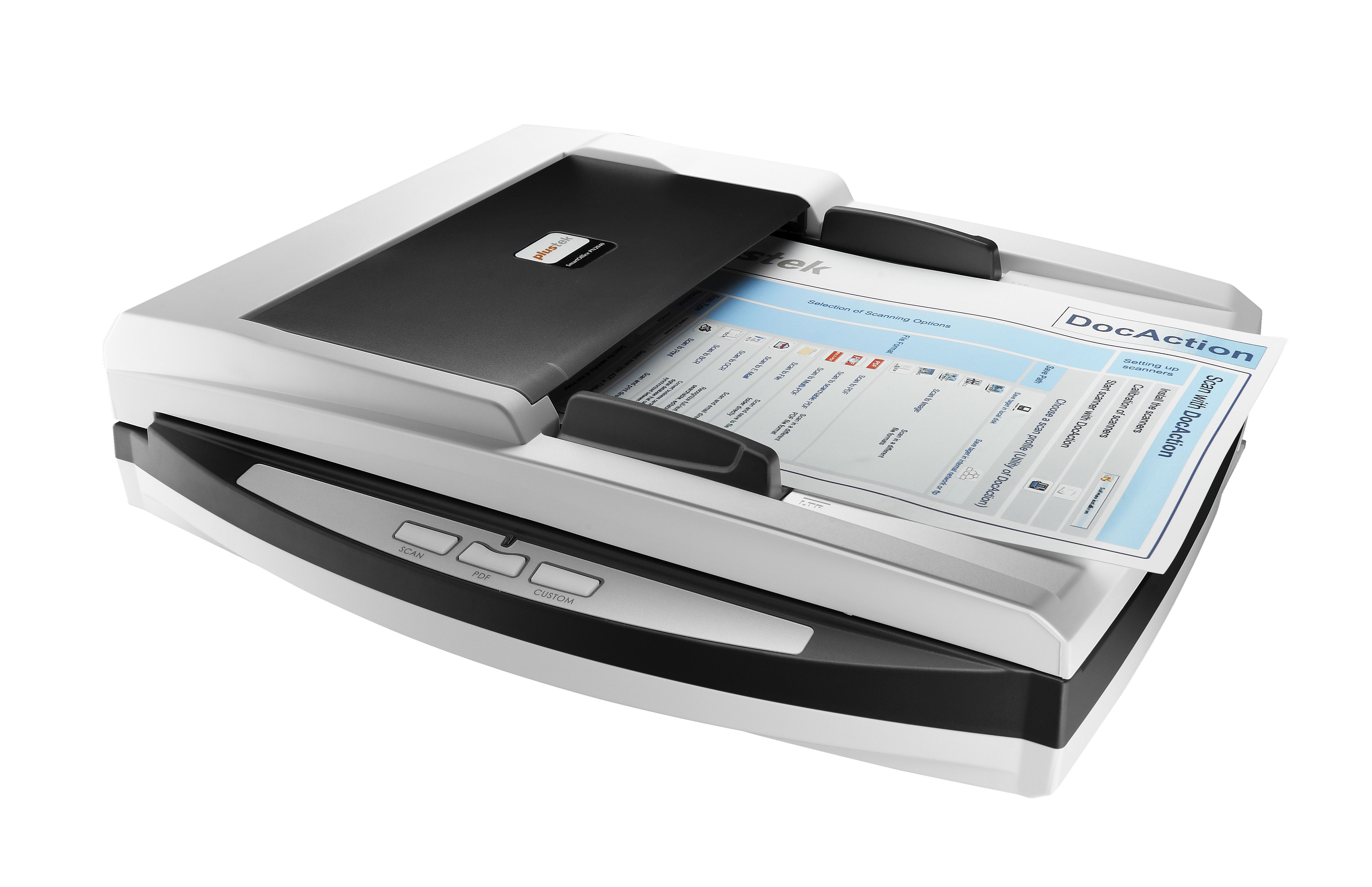 PLUSTEK SmartOffice PN2040 Netzwerk-Dokumentenscanner mit Flachbetteinheit , Flachbett: bis zu 600 x 1.200 dpi, ADF: bis zu 600 x 600 dpi, Dual CIS