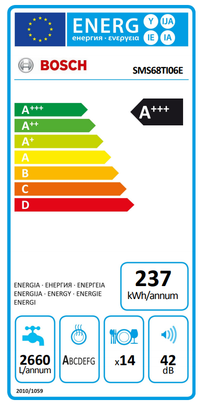 BOSCH SMS68TI06E Home Connect mosogatógép