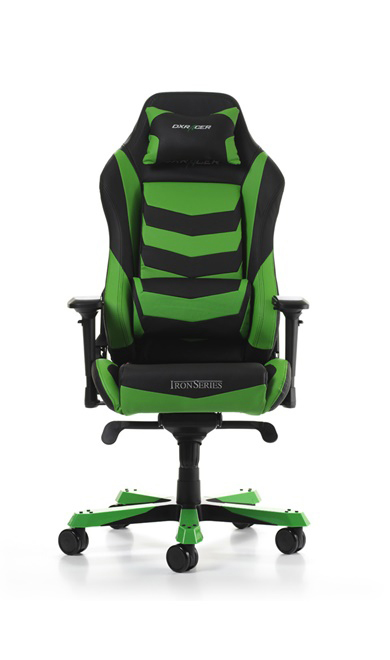 DXRACER Iron I166 Gaming Chair, Black/Green Gaming Stuhl, Schwarz Grün