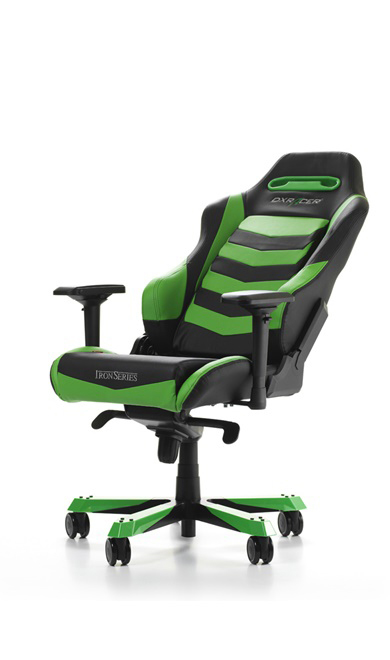 DXRACER Iron I166 Gaming Chair, Black/Green Gaming Stuhl, Schwarz Grün
