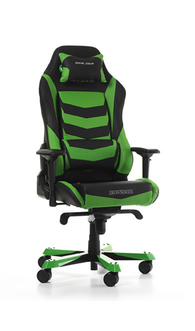 DXRACER Iron I166 Gaming Chair, Black/Green Gaming Stuhl, Schwarz Grün