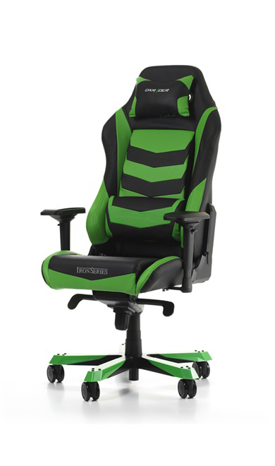DXRACER Iron I166 Gaming Chair, Black/Green Gaming Stuhl, Schwarz Grün