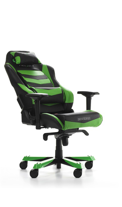 DXRACER Iron I166 Gaming Chair, Black/Green Gaming Stuhl, Schwarz Grün