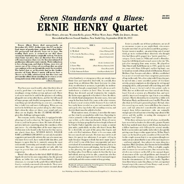 Ernie Henry - Seven Standards And A Blues  - (Vinyl)