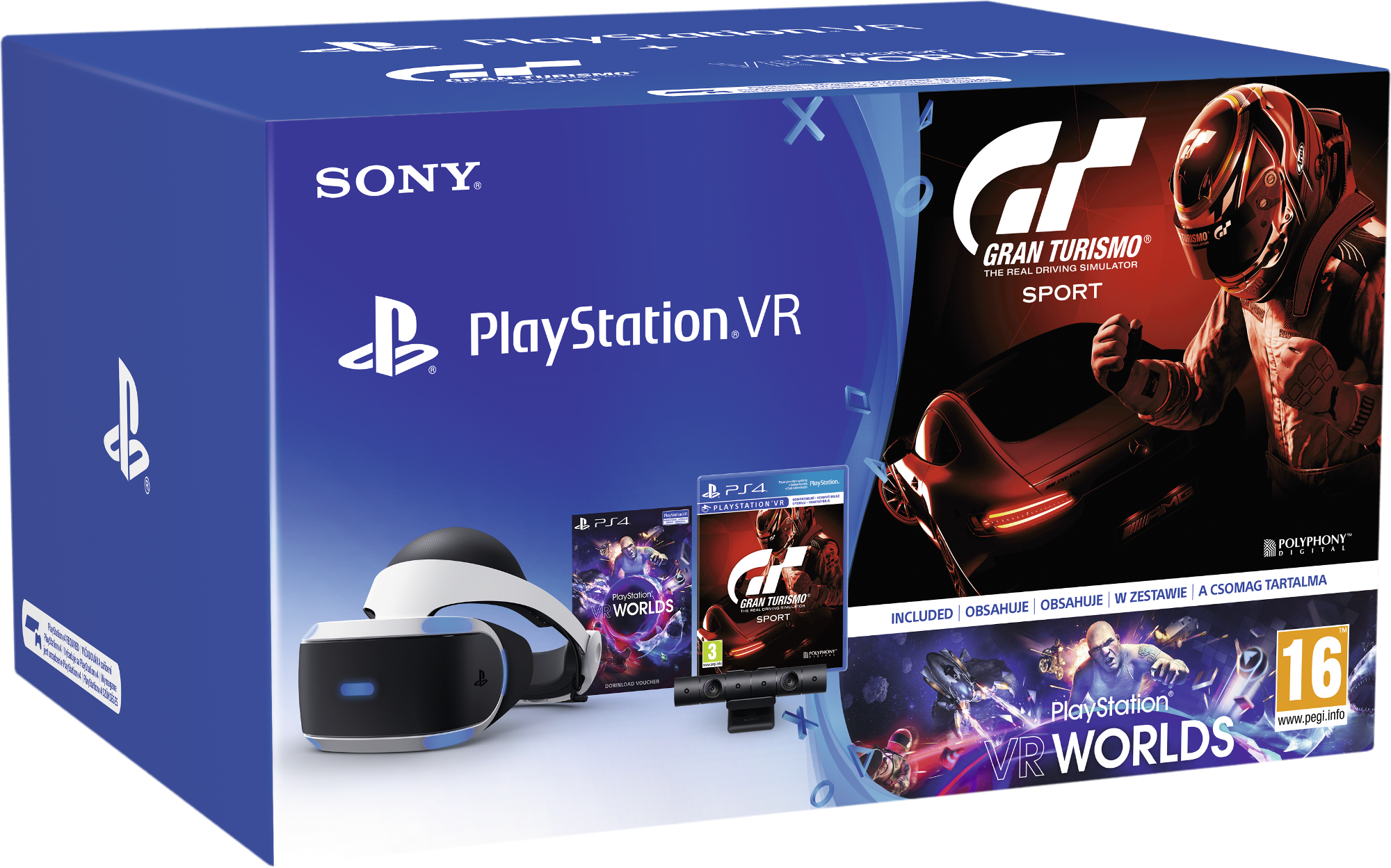 SONY PlayStation VR szemüveg + kamera + VR Worlds + Gran Turismo Sport
