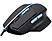 CROWN MICRO CMG-02 Slide Blue - Souris de jeu, Filaire, Optique avec diodes électroluminescentes, 3200 dpi, Noir/Bleu