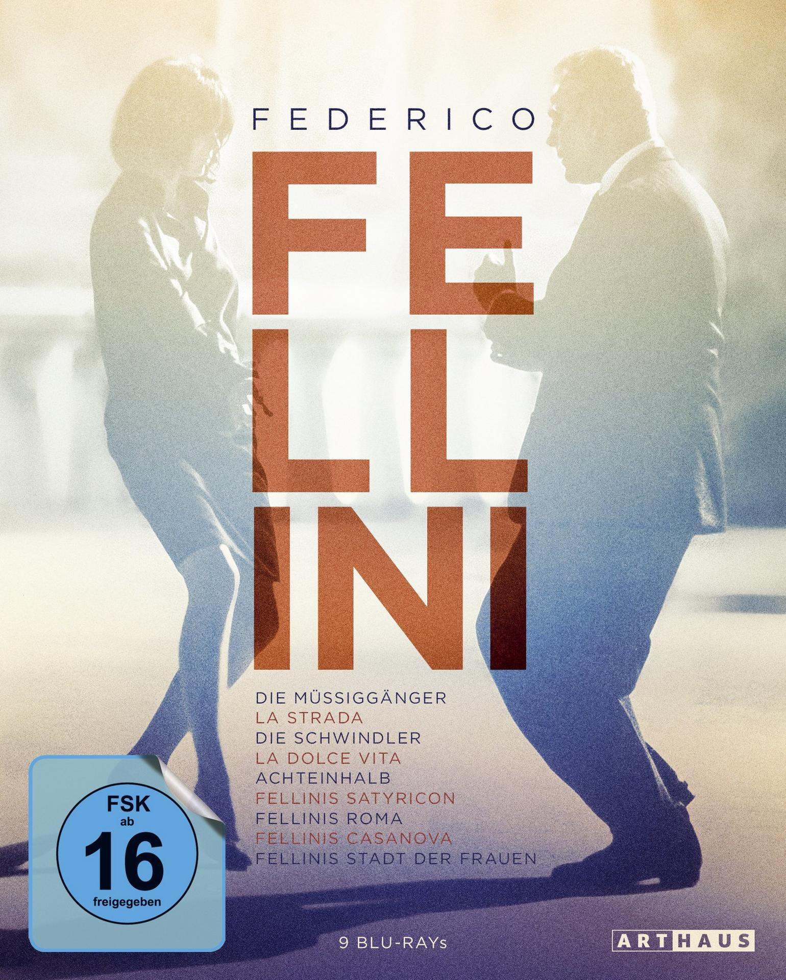 Filmposter mit zwei Figuren, Titel in großen Buchstaben. Ein Mann und eine Frau, auf blauem Hintergrund.