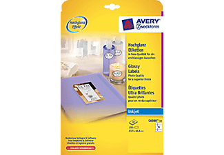 ZWECKFORM C6080-10 ETIKETTEN INKJET GLOSSY 10S - (weiß)