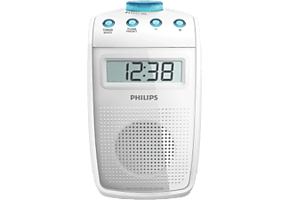 PHILIPS Spritzwasser geschütztes Badezimmer-Radio AE2330/00 - Tragbar (FM, Blau, Weiß)