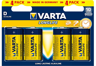 VARTA Longlife Extra D - Batterie (Gelb, blau)