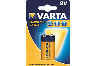 VARTA Longlife Extra 9V - Batterie (Gelb, blau)
