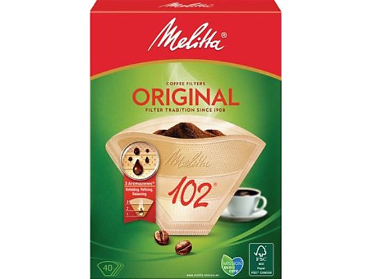 MELITTA 122318 FILTERTÜTE 102/40 UNGEBLEICHT - papiers-filtres